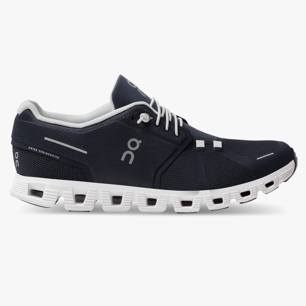 On Cloud 5 Men\'s Sneakers Navy | QIY570-CA