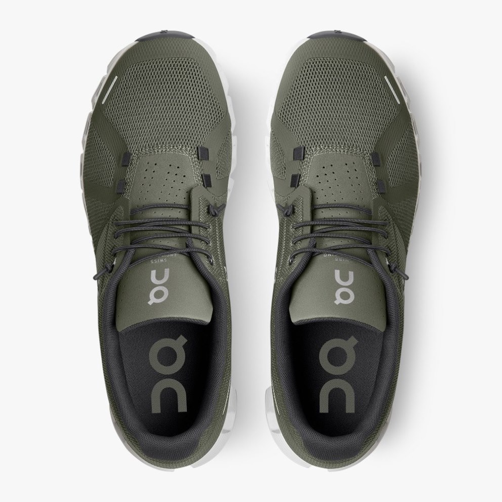 On Cloud 5 Men's Sneakers Olive | HLJ573-CA