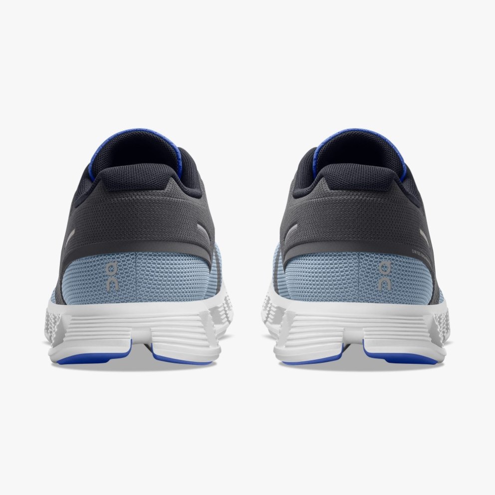 On Cloud 5 Push Men's Sneakers Black / Blue | XCK348-CA
