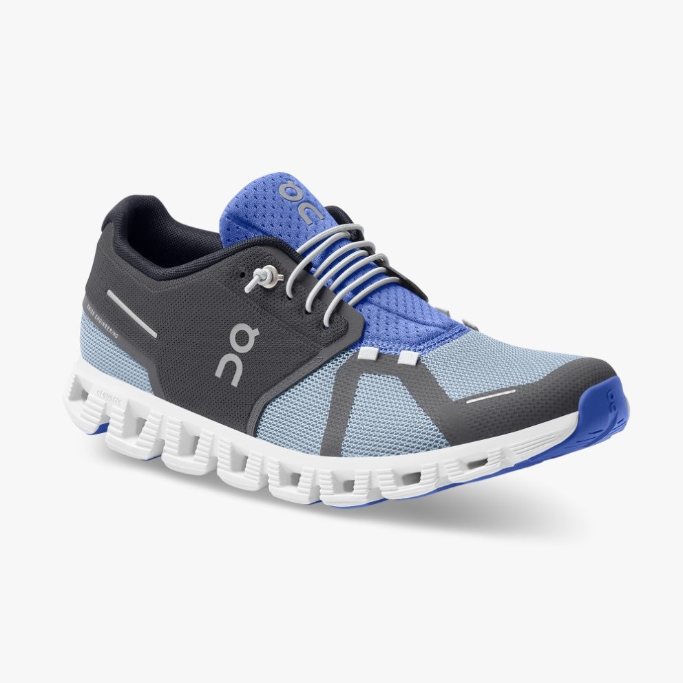 On Cloud 5 Push Men's Sneakers Black / Blue | XCK348-CA