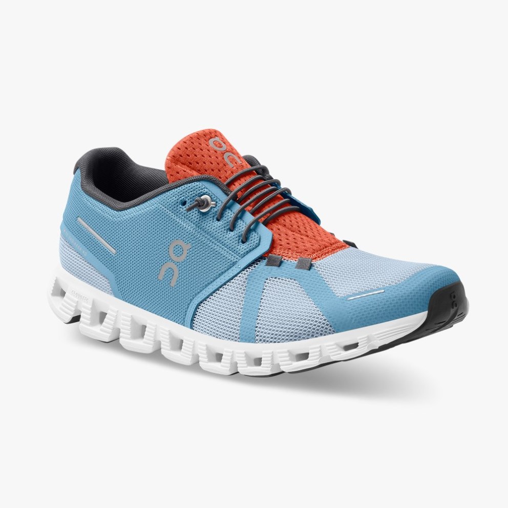 On Cloud 5 Push Men's Sneakers Blue | LYK541-CA