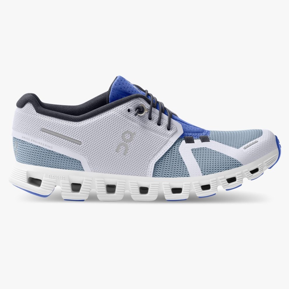 On Cloud 5 Push Women\'s Sneakers Blue / Light Grey | KAY769-CA
