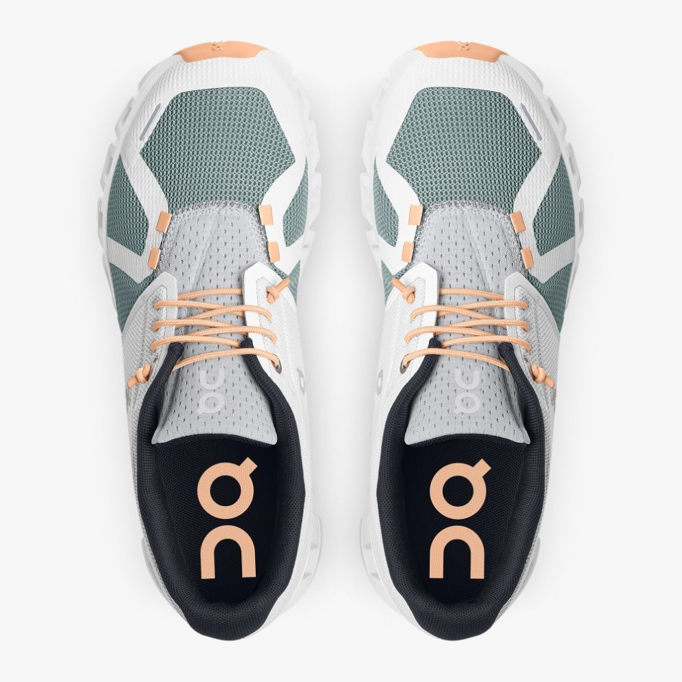 On Cloud 5 Push Women's Sneakers White / Green | RCE967-CA