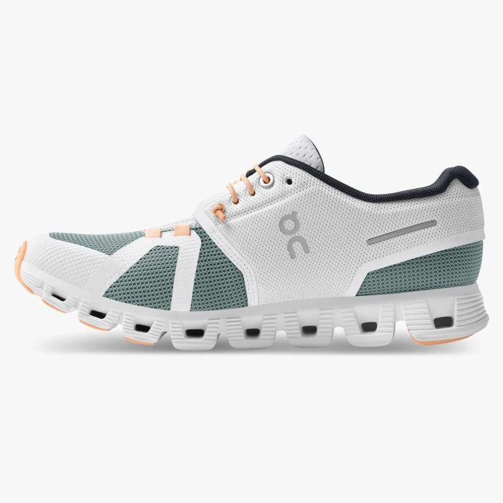 On Cloud 5 Push Women's Sneakers White / Green | RCE967-CA