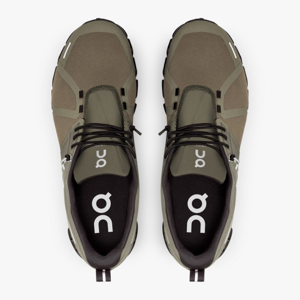 On Cloud 5 Waterproof Men's Sneakers Olive | JTB026-CA