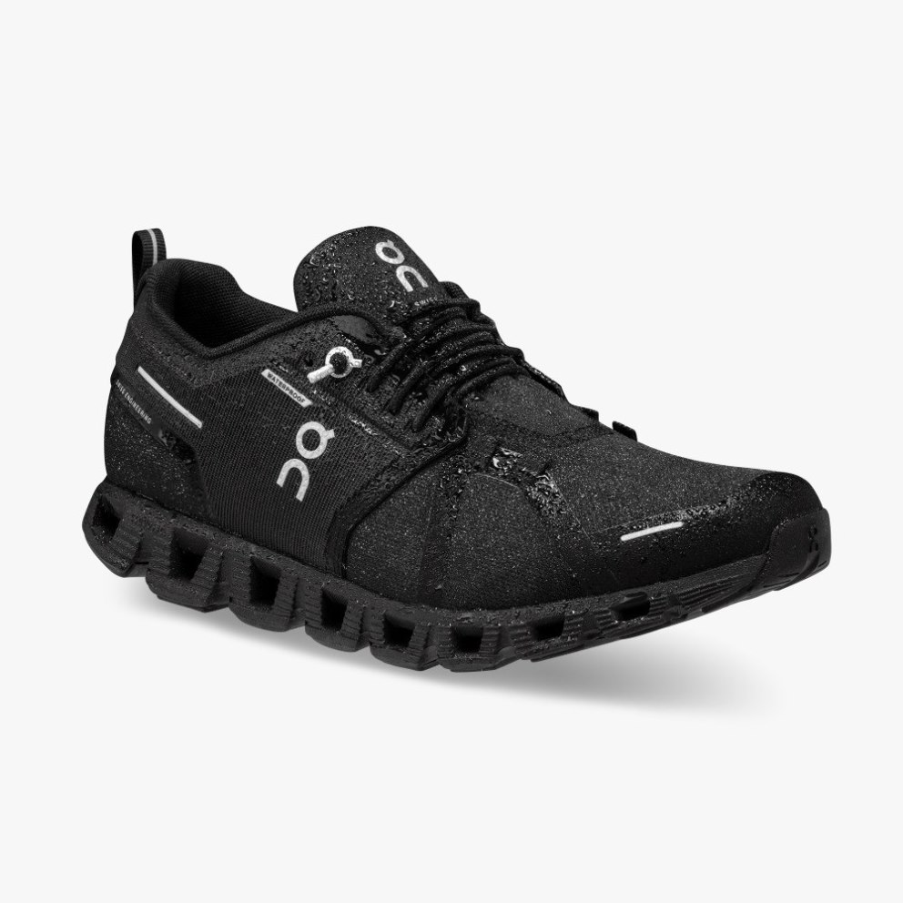 On Cloud 5 Waterproof Women's Sneakers Black | YEQ307-CA