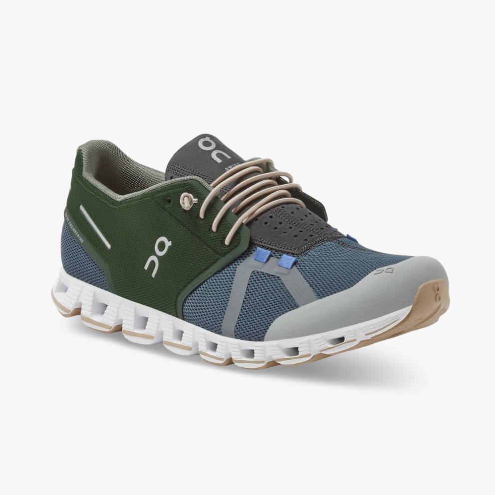 On Cloud 70 | 30 Men's Sneakers Green / Navy | THG638-CA