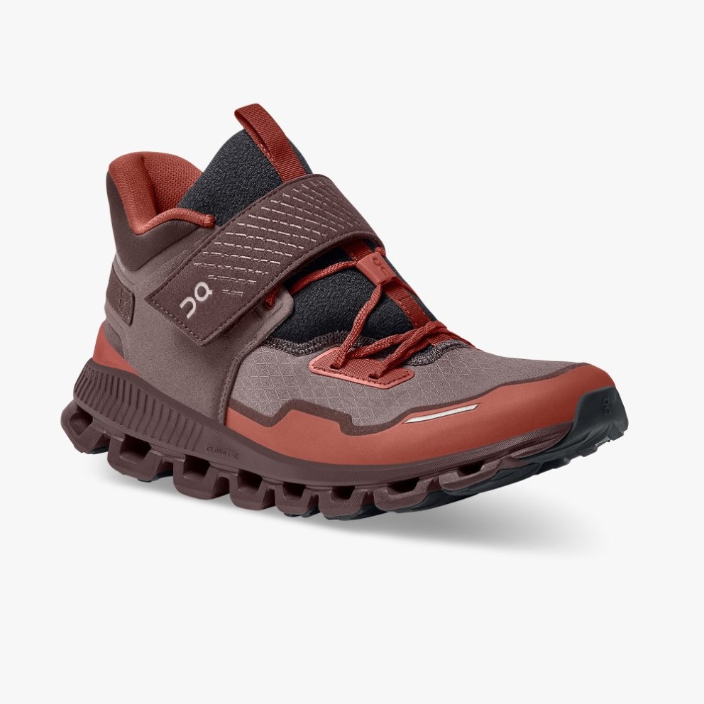 On Cloud Hi Edge Defy Men's Sneakers Burgundy | FNY263-CA