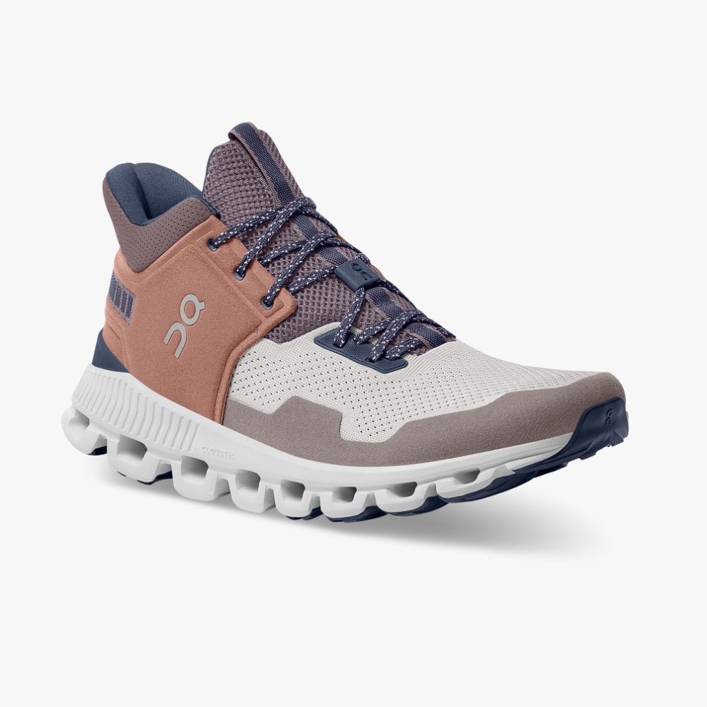 On Cloud Hi Edge Men's Sneakers Brown / Grey | ZCB189-CA