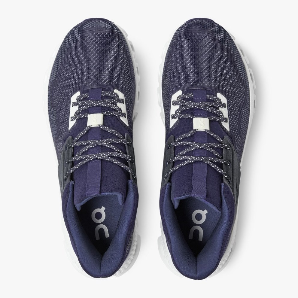 On Cloud Hi Edge Men's Sneakers Navy | AQC658-CA