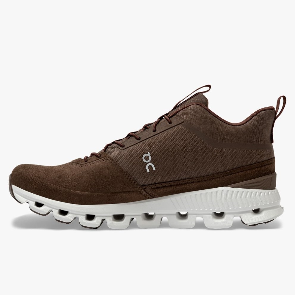 On Cloud Hi Men's Sneakers Brown | AHV593-CA