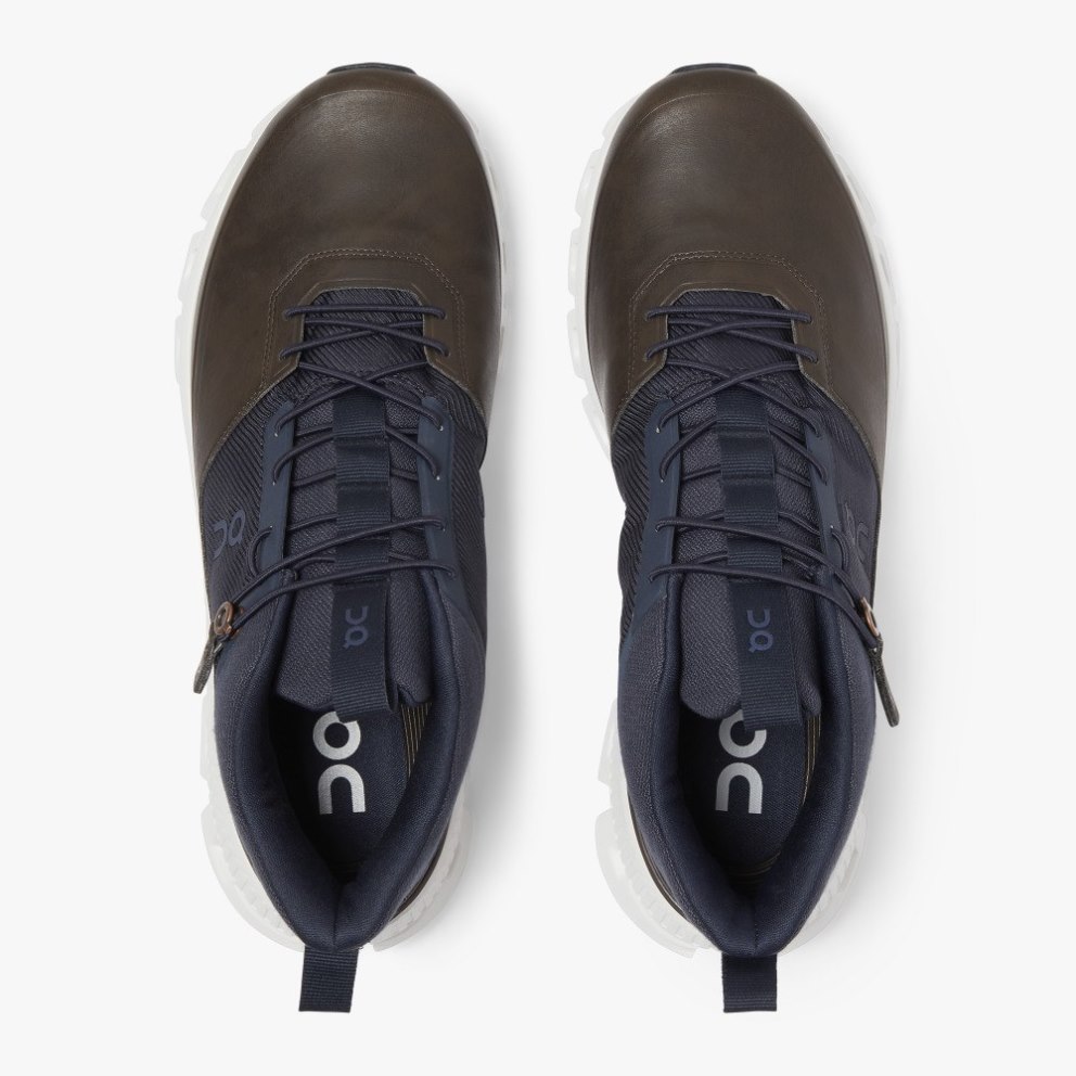 On Cloud Hi Men's Sneakers Chocolate / Navy | UEM541-CA