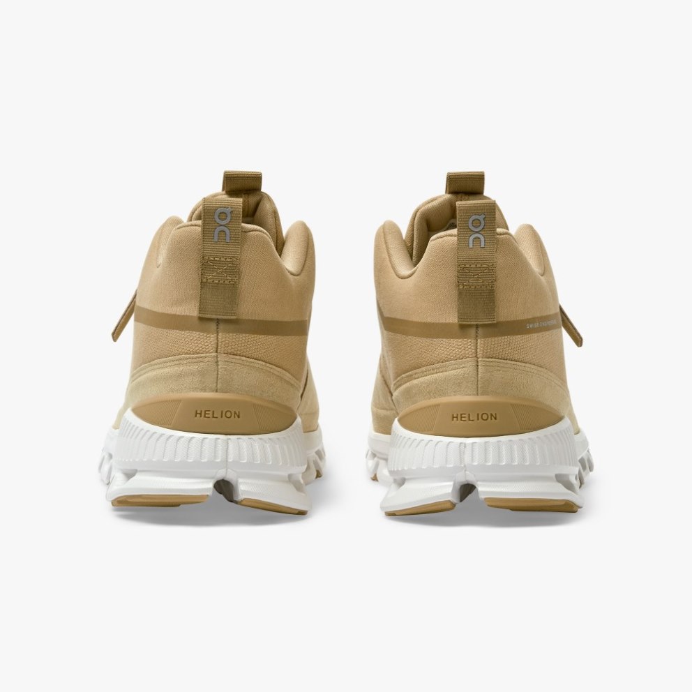 On Cloud Hi Men's Sneakers Khaki | SKW346-CA