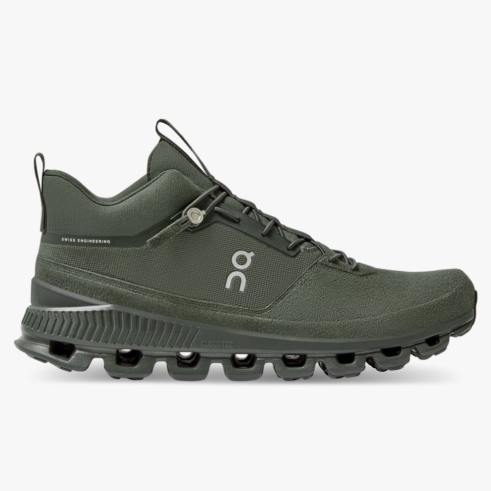 On Cloud Hi Men\'s Sneakers Olive | VOF879-CA
