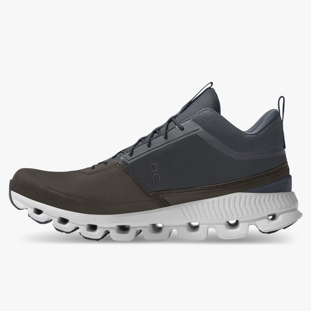 On Cloud Hi Waterproof Men's Sneakers Chocolate / Navy | BCA245-CA