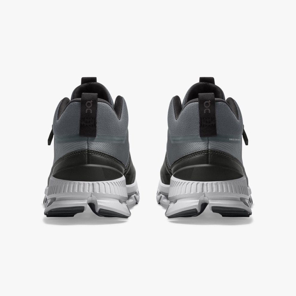 On Cloud Hi Waterproof Men's Sneakers Black / Grey | QPR891-CA