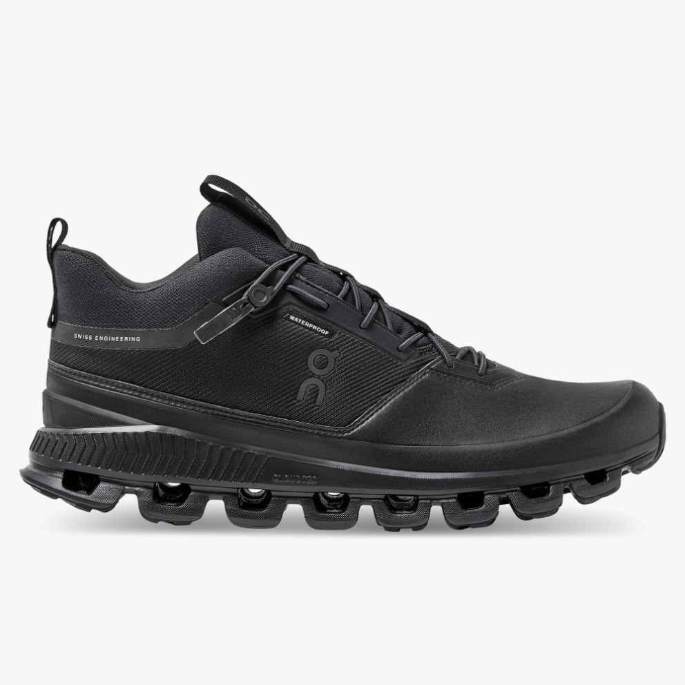 On Cloud Hi Waterproof Men\'s Sneakers Black | TBC142-CA