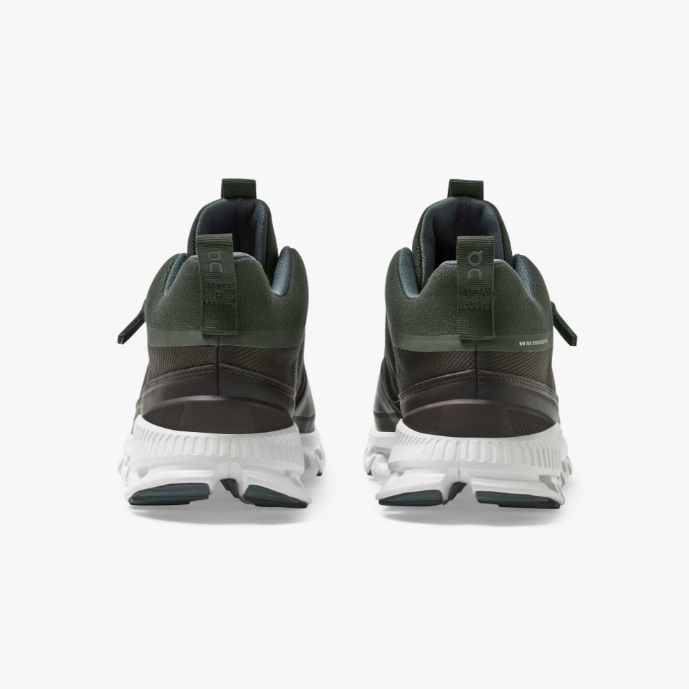On Cloud Hi Waterproof Men's Sneakers Black / Olive | VAL089-CA