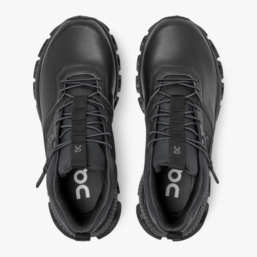 On Cloud Hi Waterproof Women's Sneakers Black | DMZ018-CA