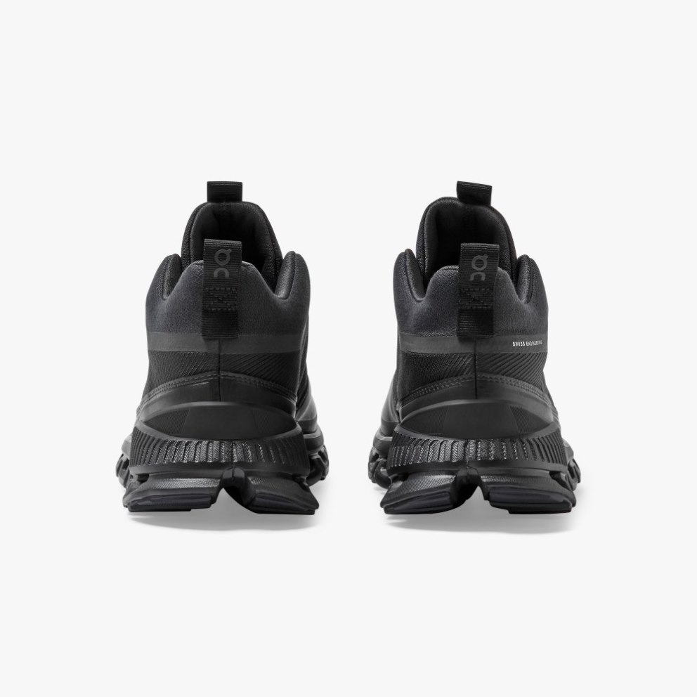 On Cloud Hi Waterproof Women's Sneakers Black | DMZ018-CA