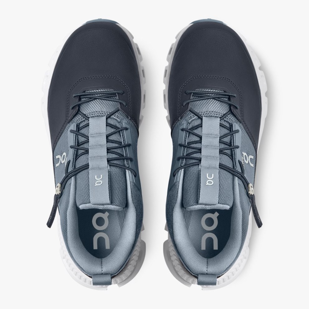 On Cloud Hi Waterproof Women's Sneakers Navy | QVA548-CA