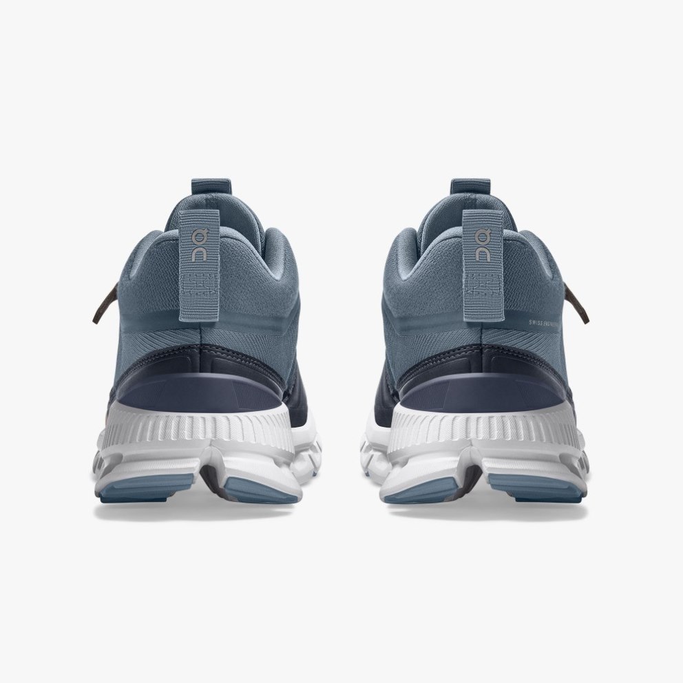 On Cloud Hi Waterproof Women's Sneakers Navy | QVA548-CA
