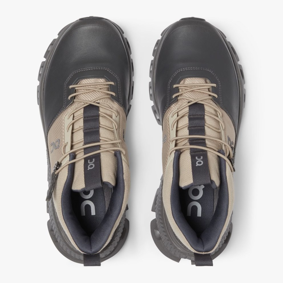 On Cloud Hi Women's Sneakers Black / Khaki | GKX917-CA