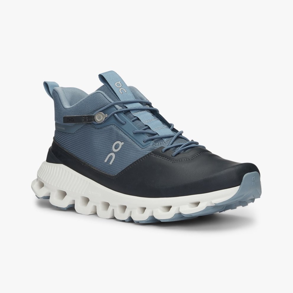 On Cloud Hi Women's Sneakers Blue / Black | UKC089-CA