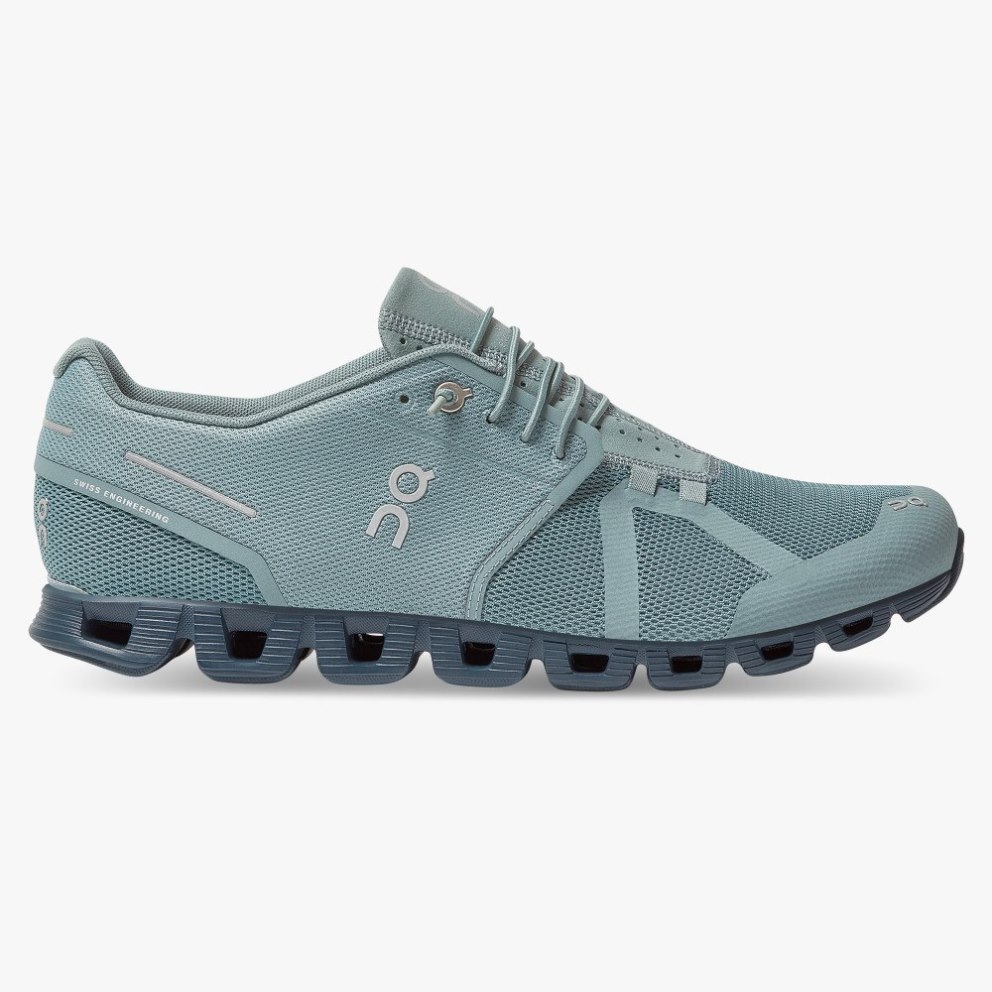 On Cloud Monochrome Men\'s Sneakers Turquoise | SOM079-CA