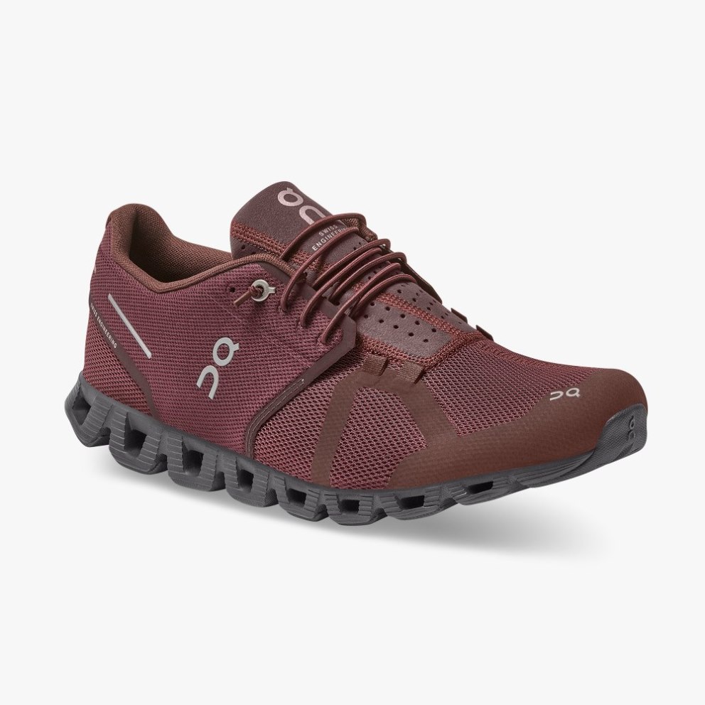 On Cloud Monochrome Men's Sneakers Burgundy | ZYF795-CA