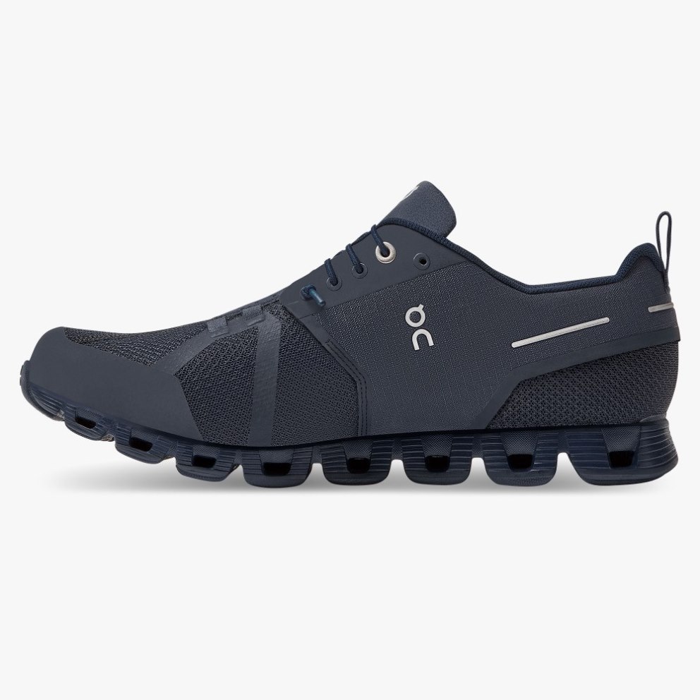 On Cloud Waterproof Men's Sneakers Navy | EXJ871-CA
