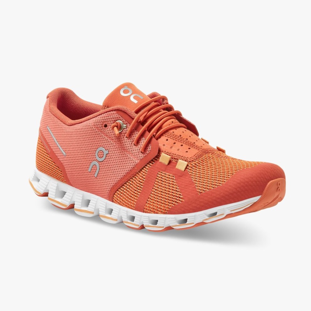 On Cloud Women's Sneakers Coral | VOD284-CA