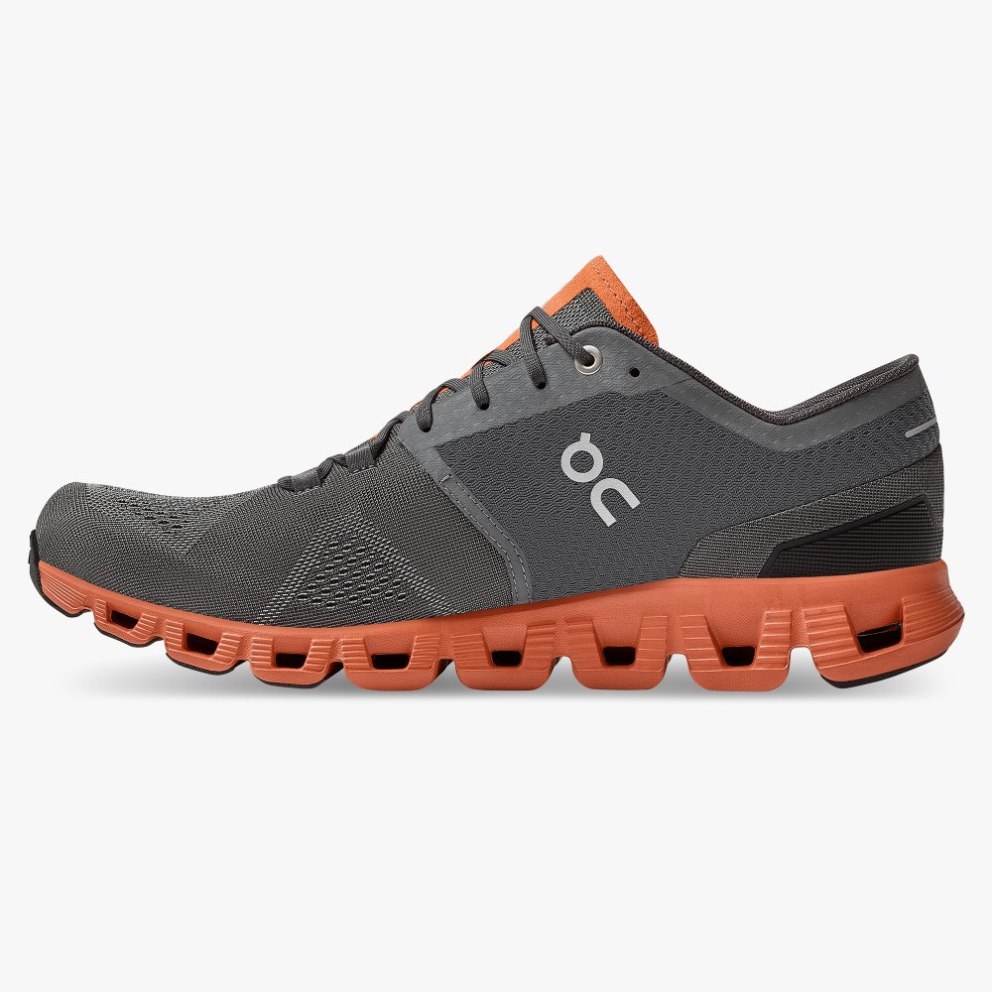 On Cloud X Men's Training Shoes Dark Grey | CYP472-CA