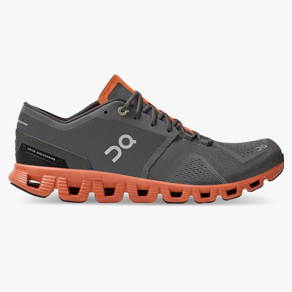 On Cloud X Men\'s Training Shoes Dark Grey | CYP472-CA