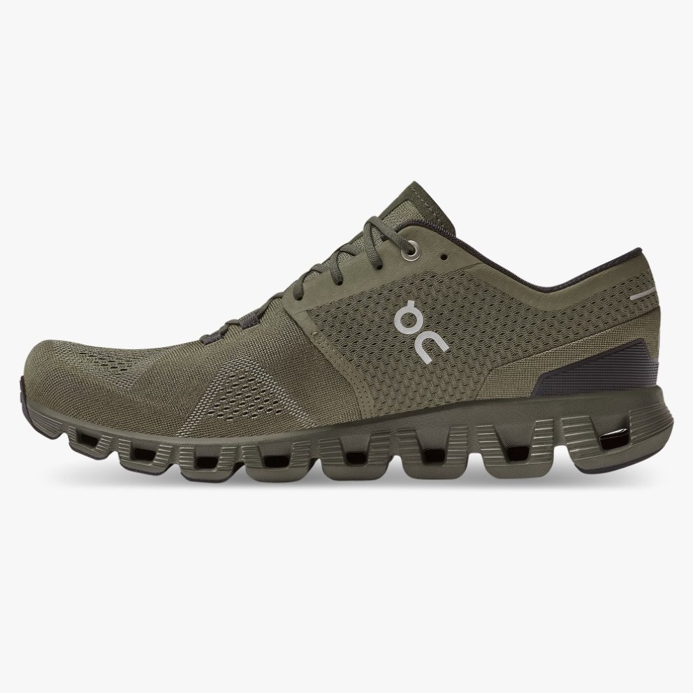 On Cloud X Men's Training Shoes Olive | TBF762-CA