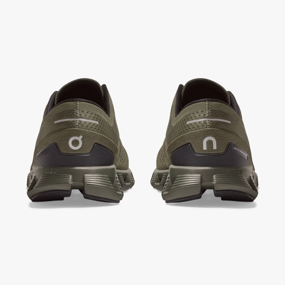 On Cloud X Men's Training Shoes Olive | TBF762-CA