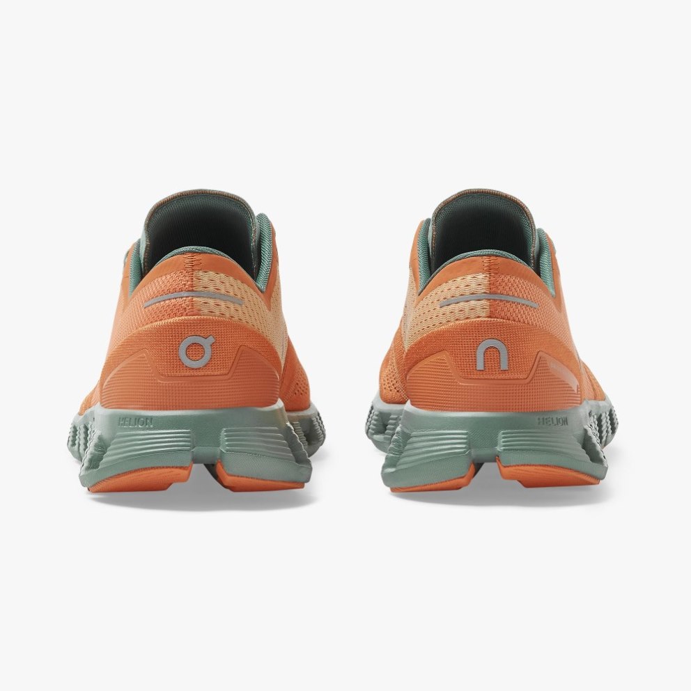 On Cloud X Men's Training Shoes Orange / Mint | BCD473-CA