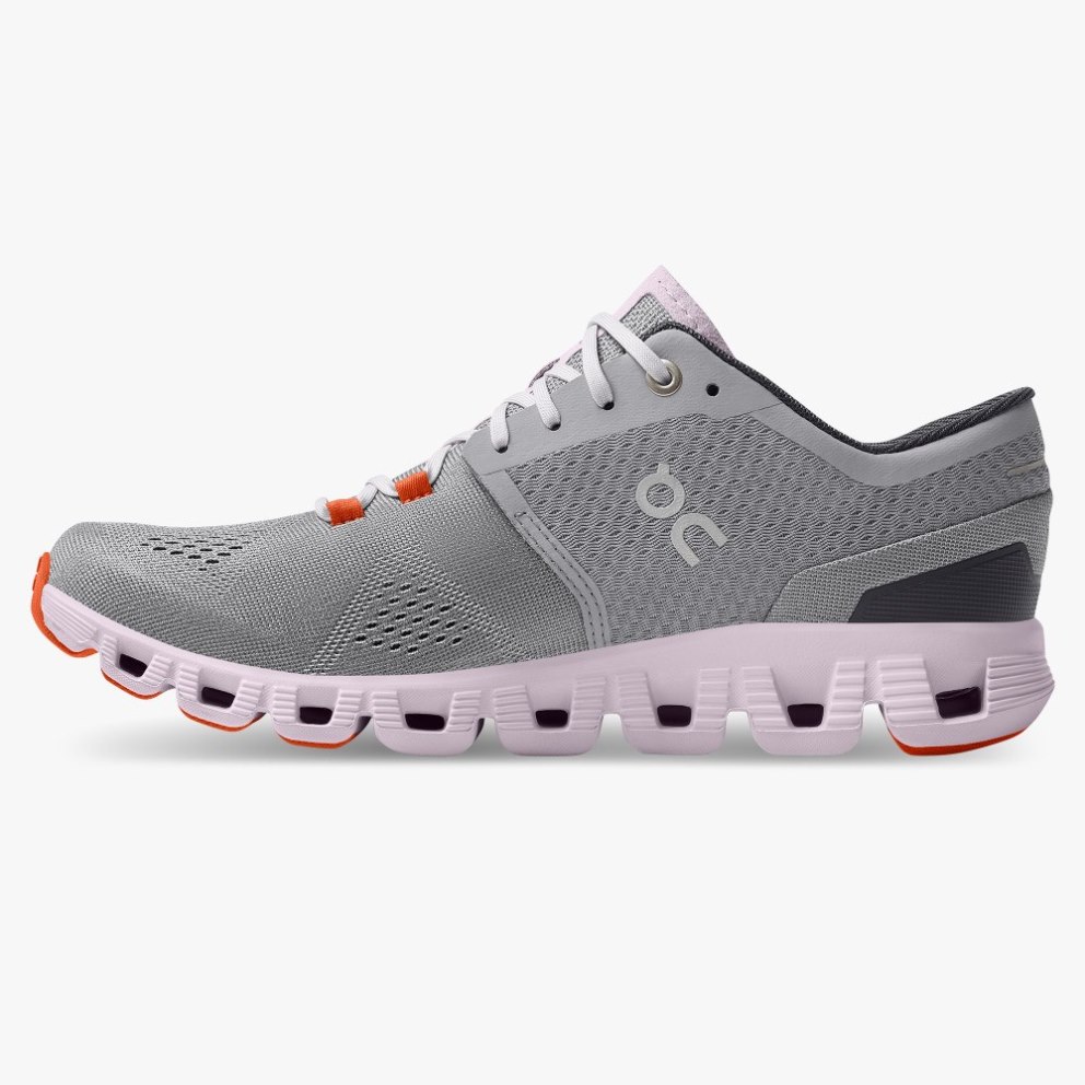 On Cloud X Women's Training Shoes Grey | KOI541-CA