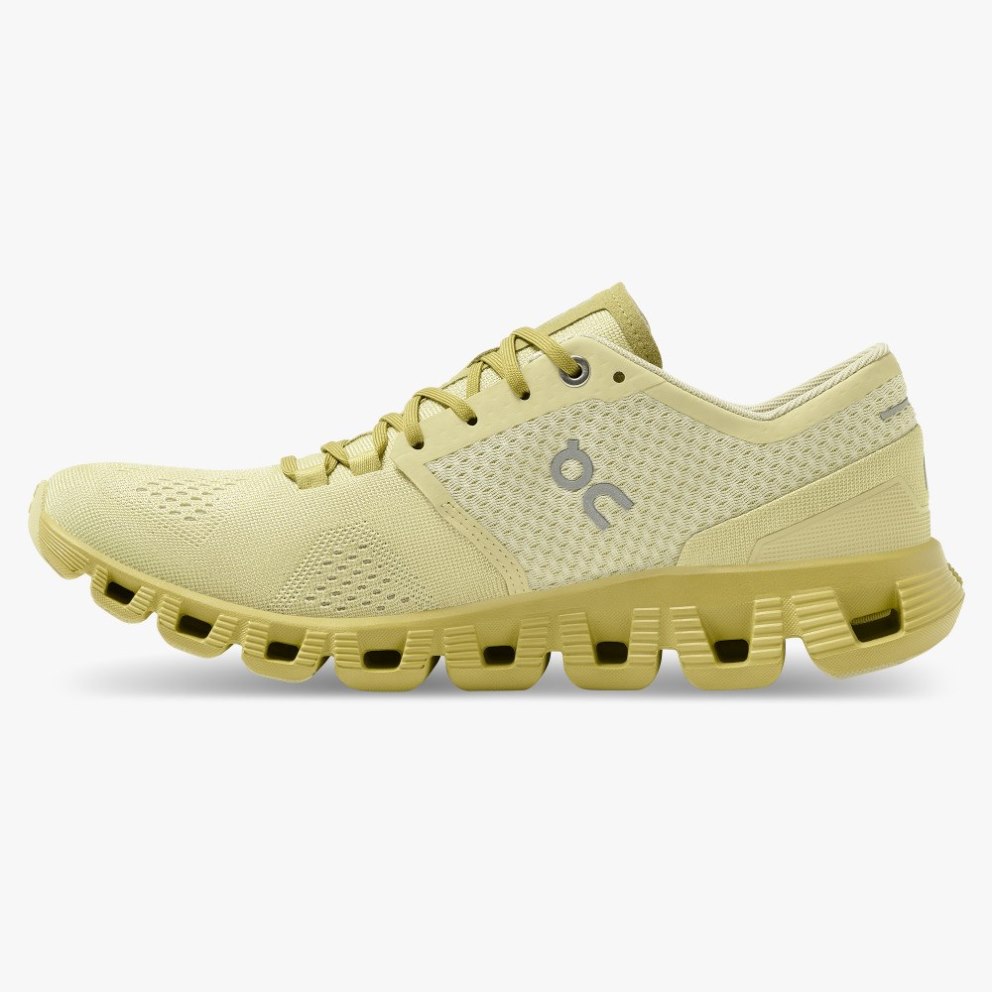 On Cloud X Women's Training Shoes Mustard | PNI936-CA