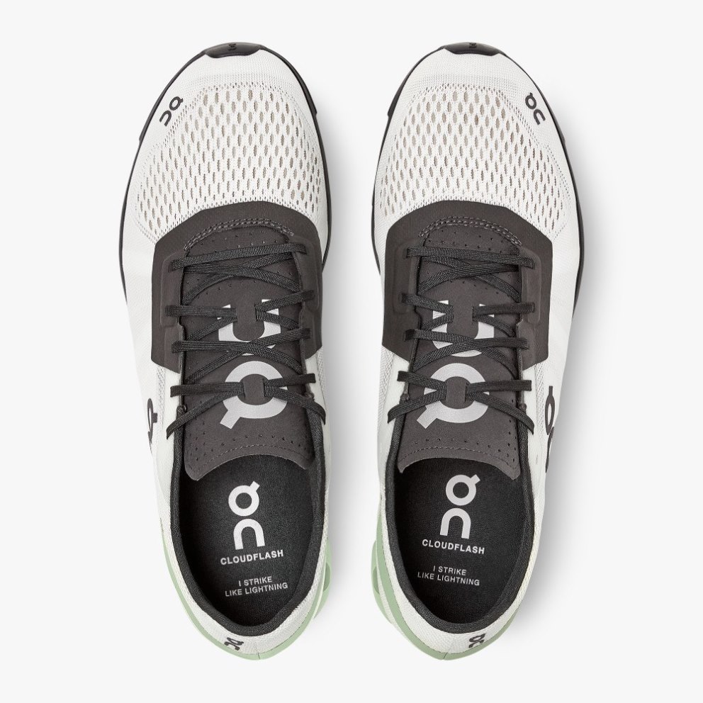 On Cloudflash Men's Running Shoes White / Mint | JFW960-CA