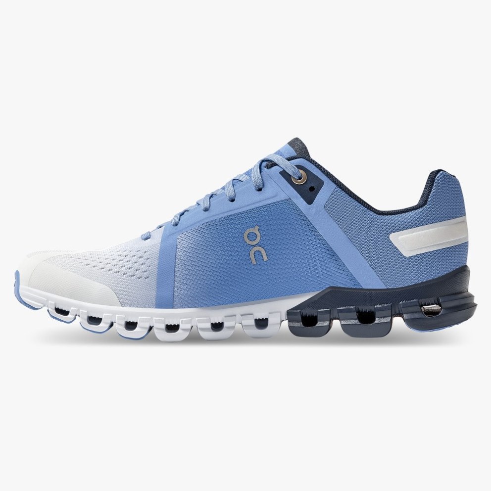 On Cloudflow Women's Running Shoes Blue / White | BEW014-CA