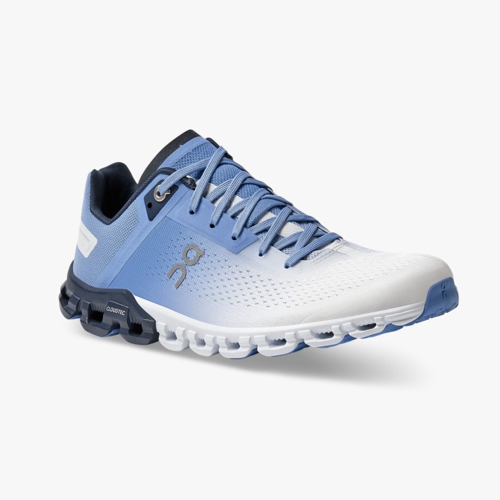 On Cloudflow Women's Running Shoes Blue / White | BEW014-CA