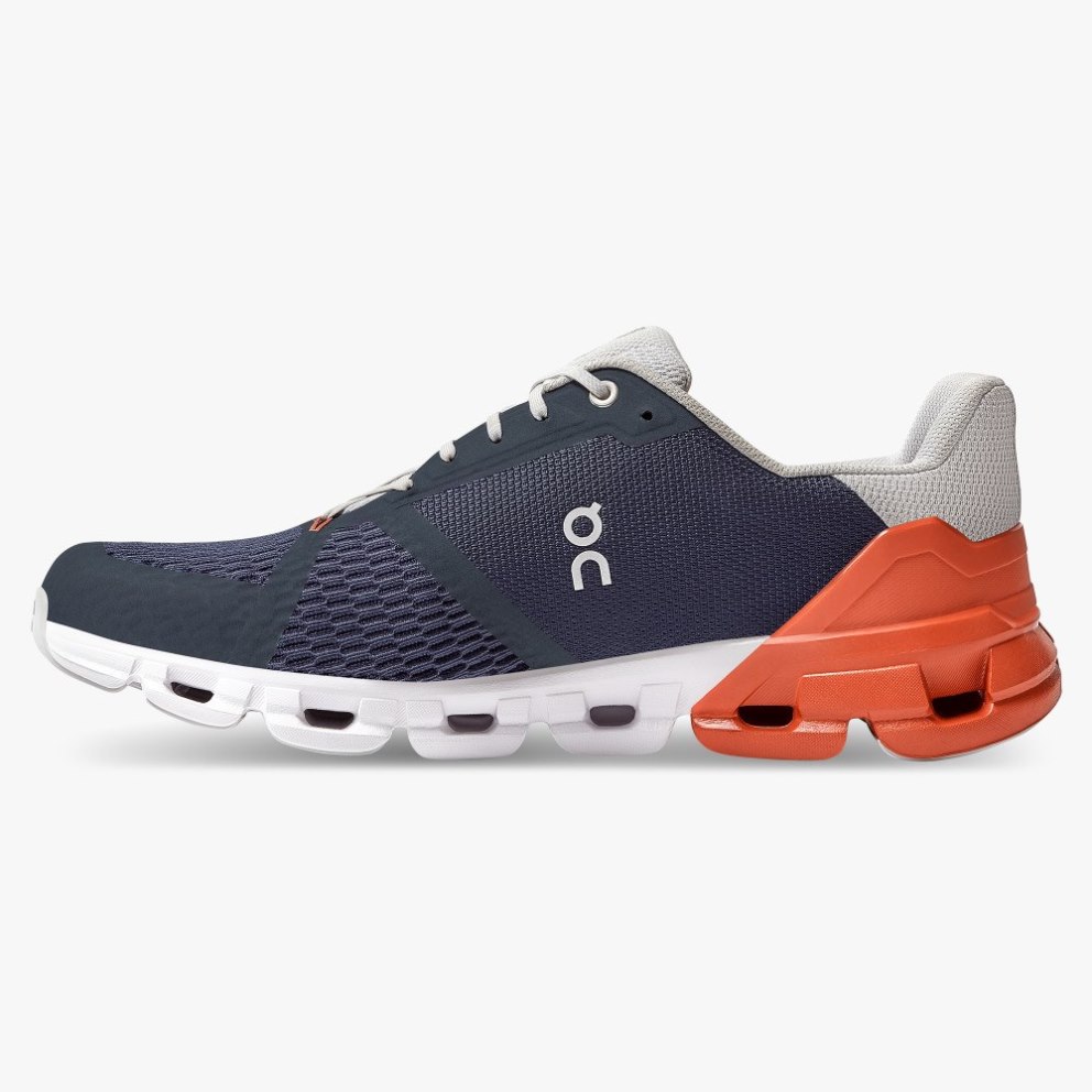 On Cloudflyer Men's Running Shoes Navy | BAC648-CA