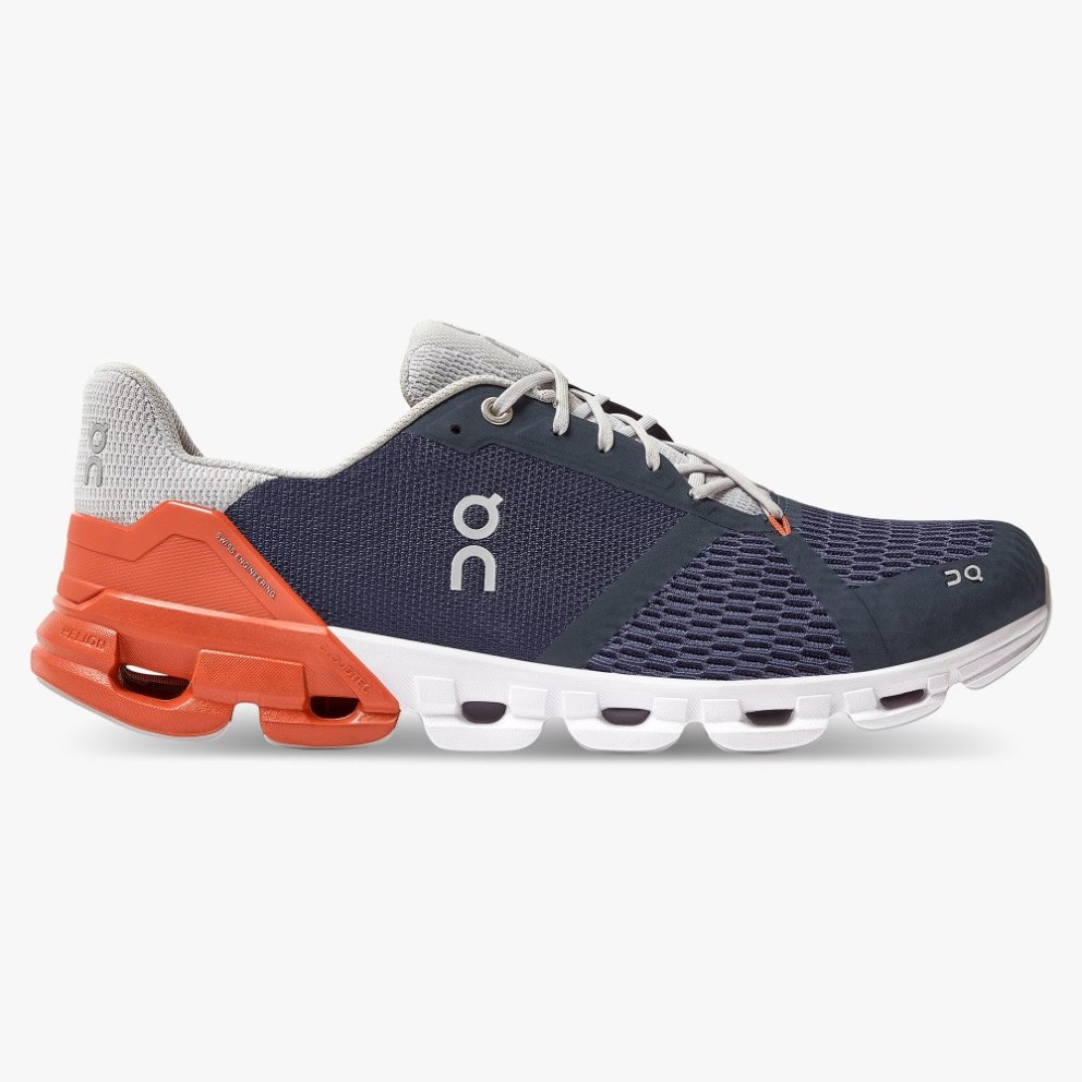 On Cloudflyer Men\'s Running Shoes Navy | BAC648-CA