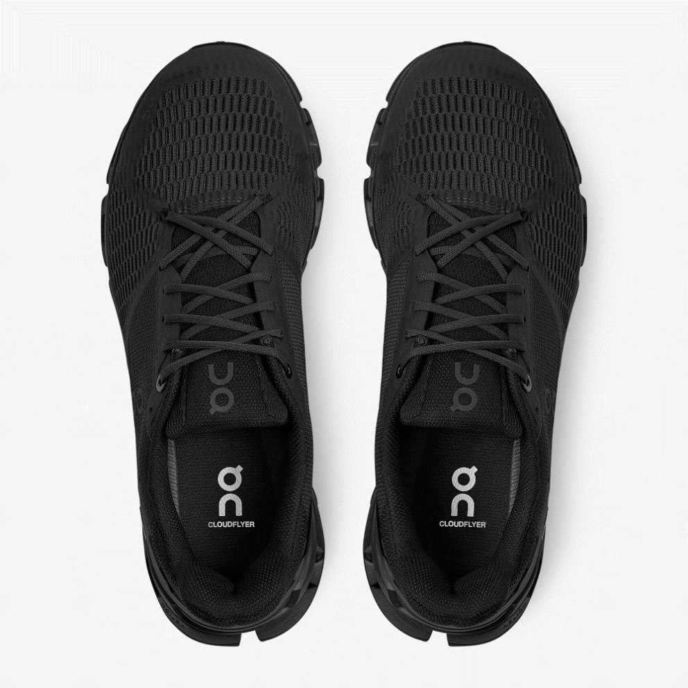 On Cloudflyer Men's Running Shoes Black | JYF562-CA