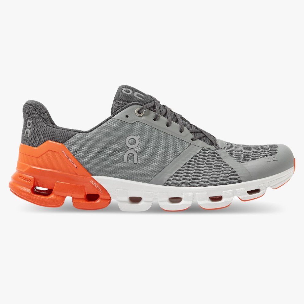 On Cloudflyer Men\'s Running Shoes Grey | UOY185-CA