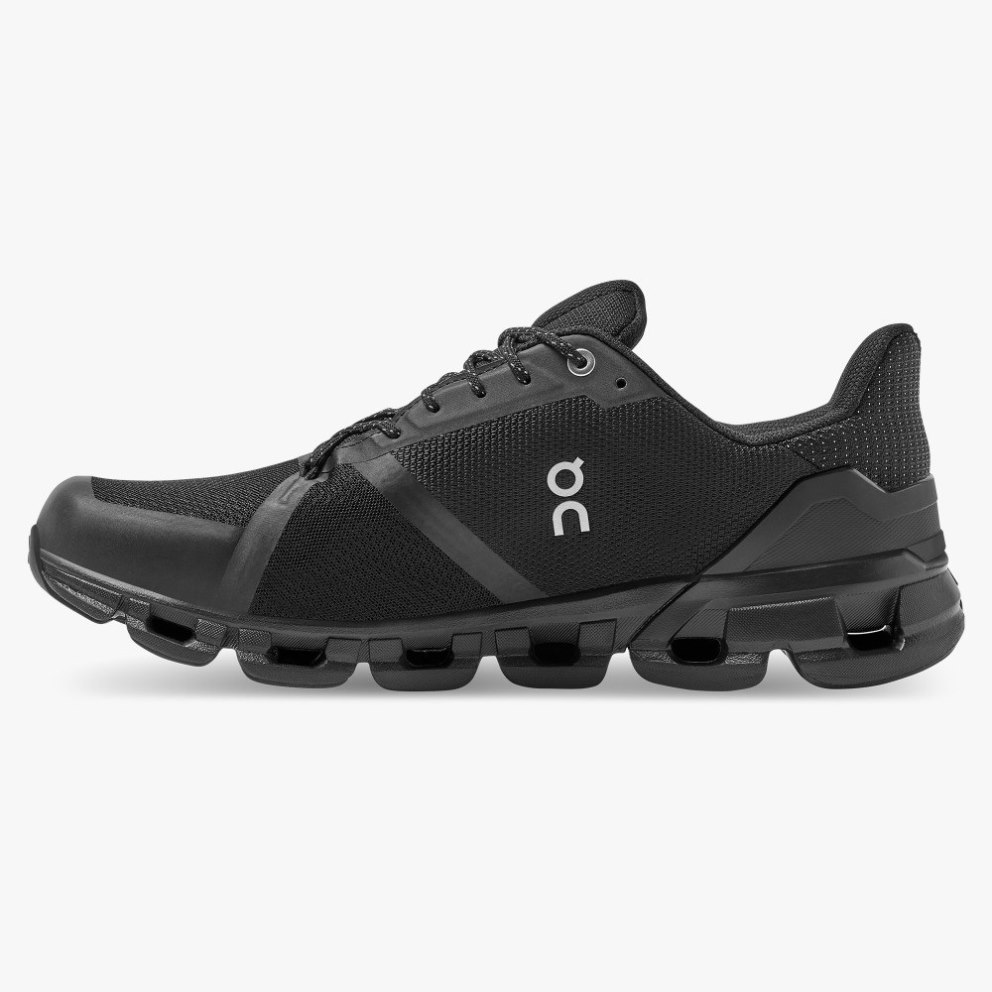 On Cloudflyer Waterproof Men's Running Shoes Black | QDT405-CA