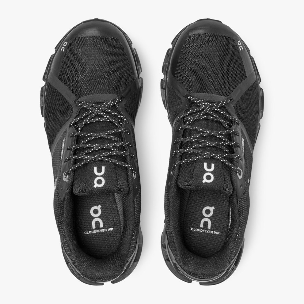 On Cloudflyer Waterproof Women's Running Shoes Black | DUH783-CA