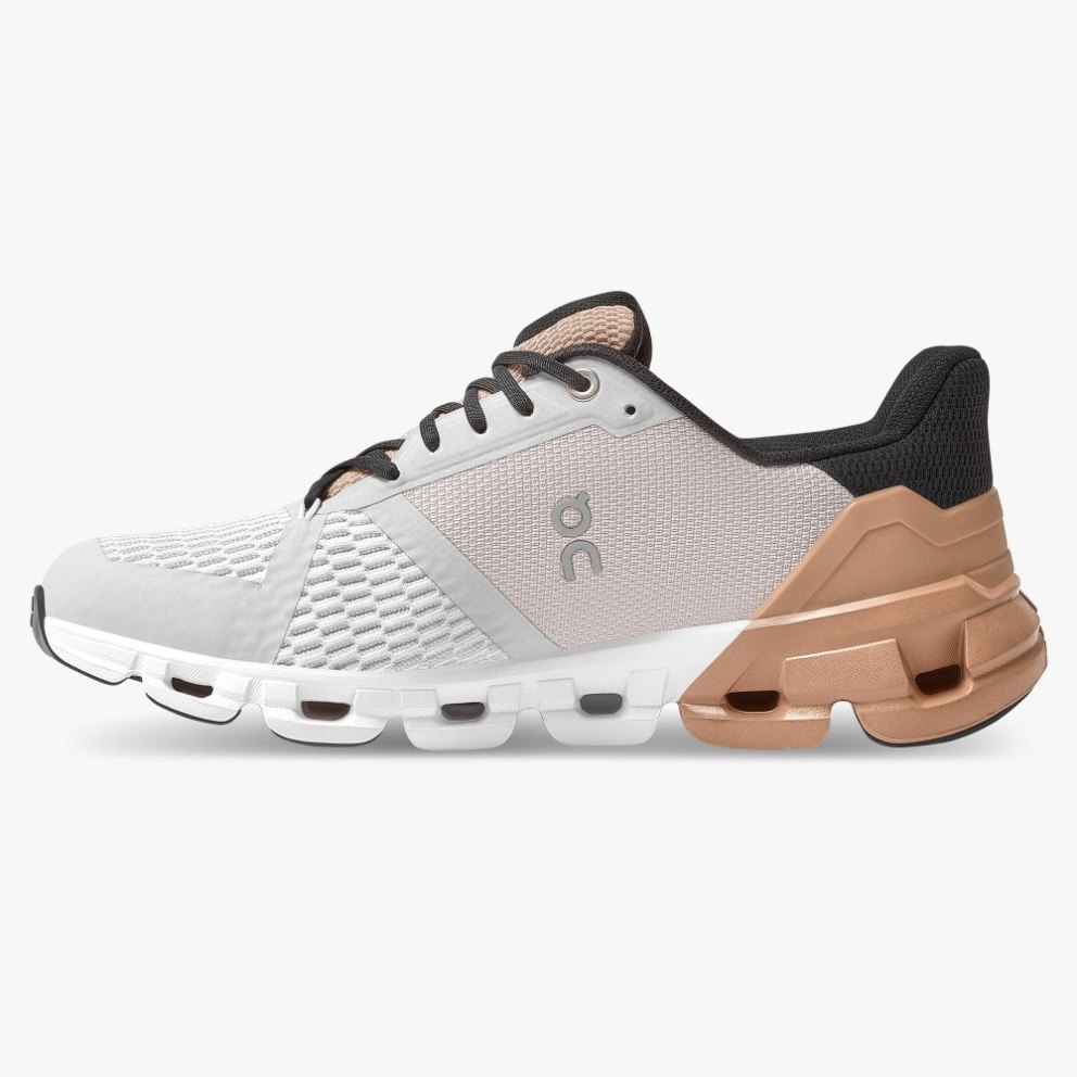 On Cloudflyer Women's Running Shoes Light Grey / Gold | DXN284-CA