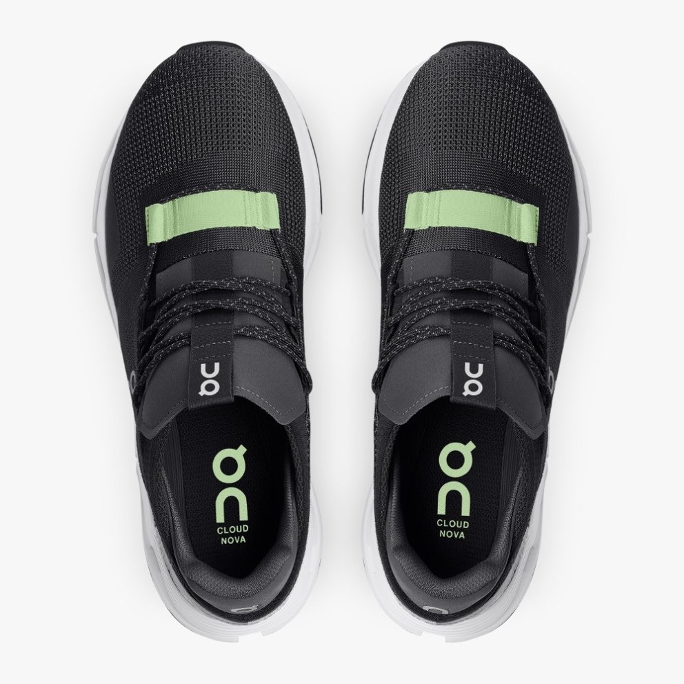 On Cloudnova Men's Sneakers Black | FHI861-CA